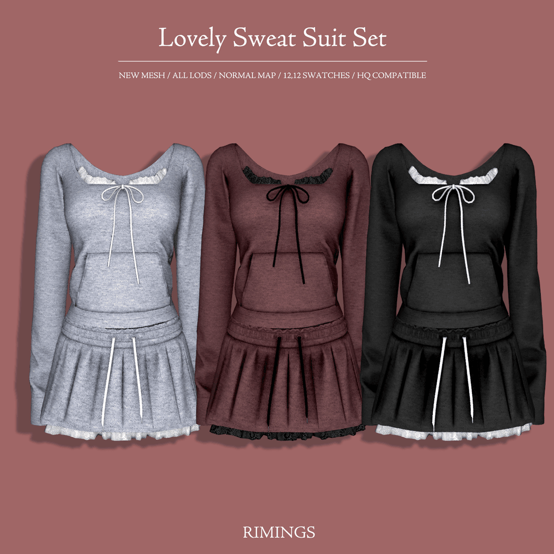 Скриншот мода Сет одежды Lovely Sweat Suit Set